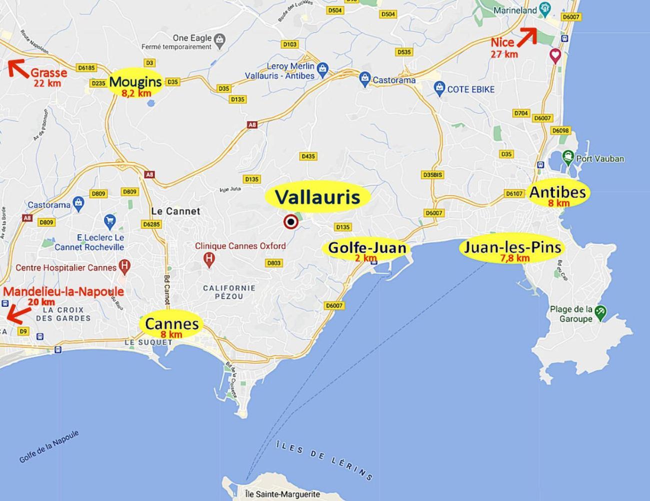 Cosy, Wi-Fi, Jardin & Parking, Jasmins Studio En Cote-D'Azur Vallauris Eksteriør bilde